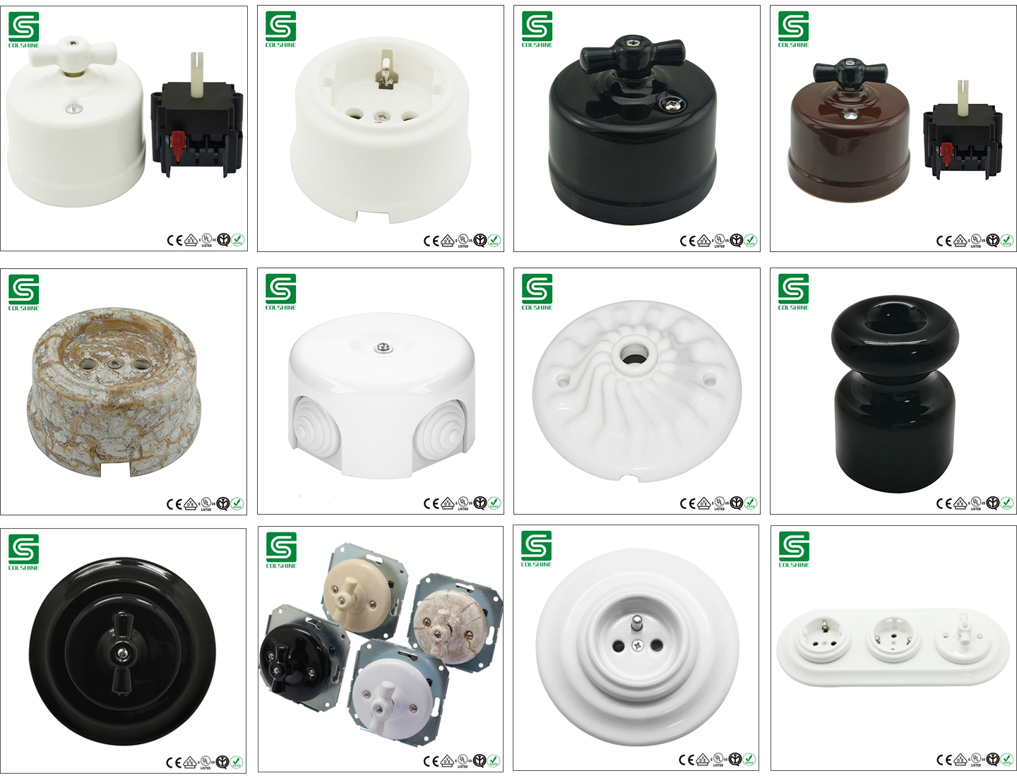 ceramic wall switches and sockets